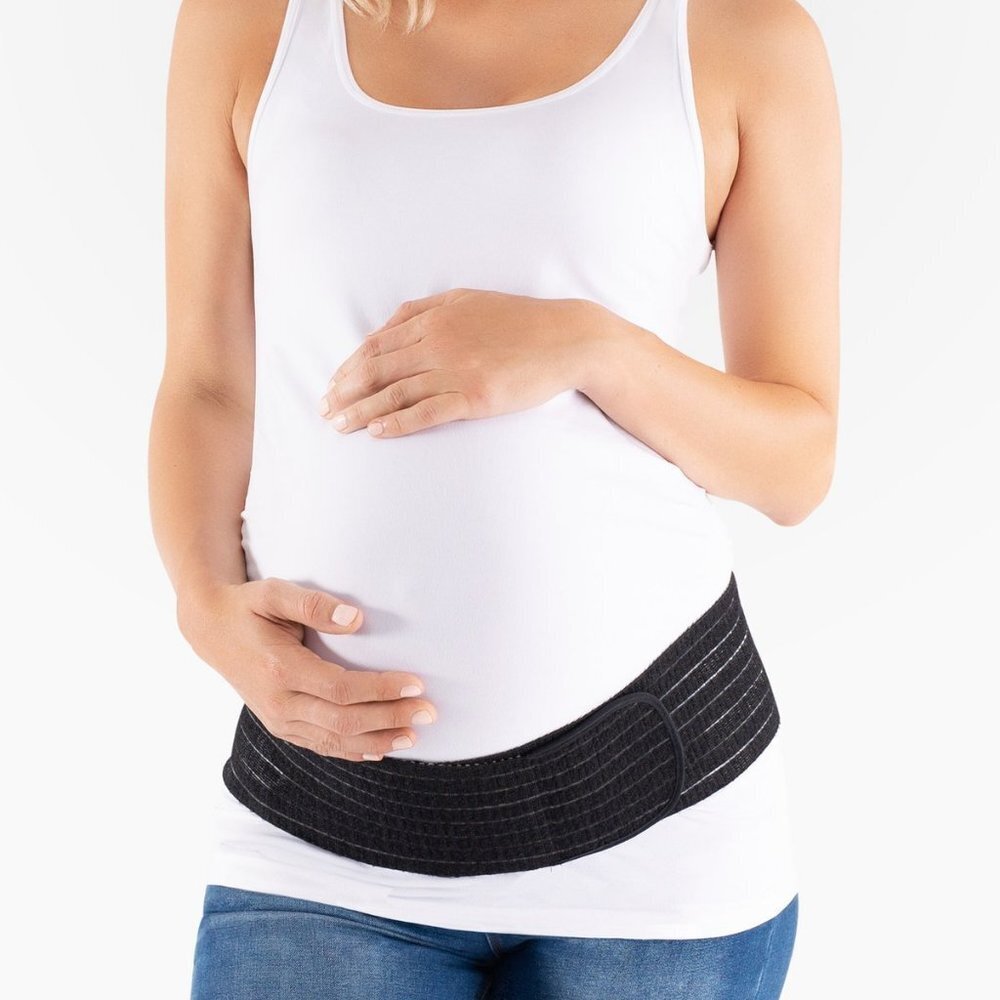 Belly Bandit 2 in 1 Belly Support Hip Wrap Size 2 Black Before/After Pregnancy